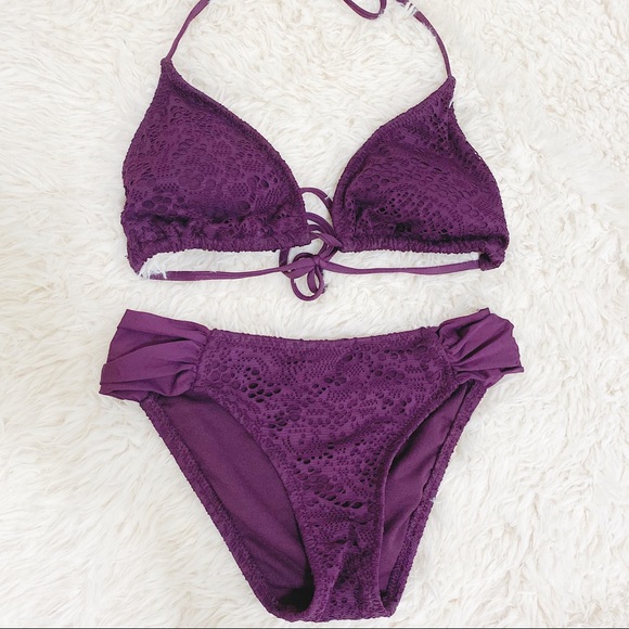 Textured Purple Bikini Set - Picture 3 of 6